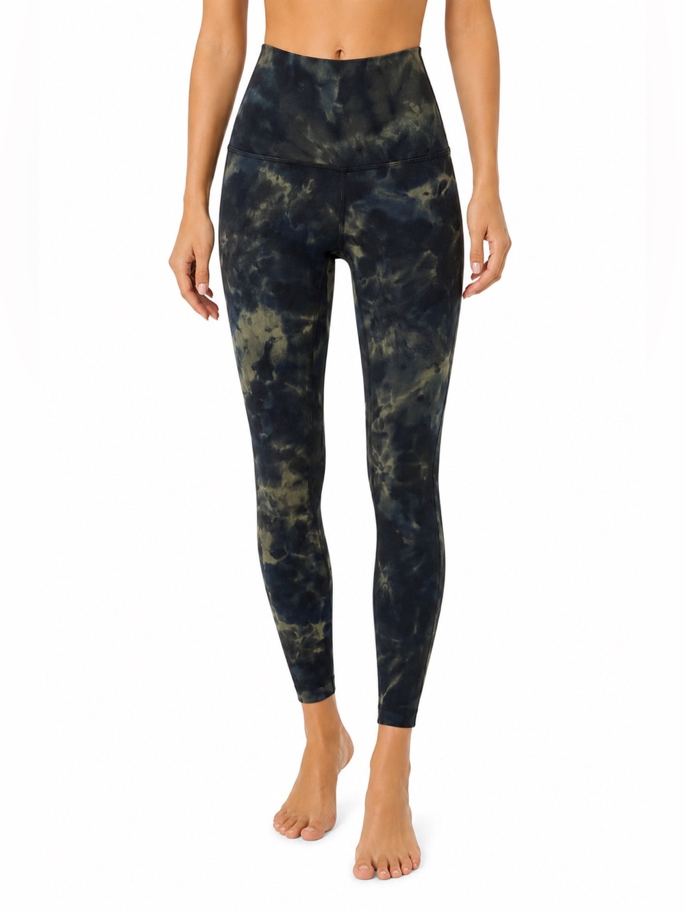 Lululemon Align High Rise Leggings Size 0 Diamond Dye Bronze Green EUC